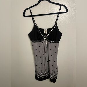 Ambrielle Womens Nightgown Sleepwear Dress Y2K Babydoll Floral Lace Size L